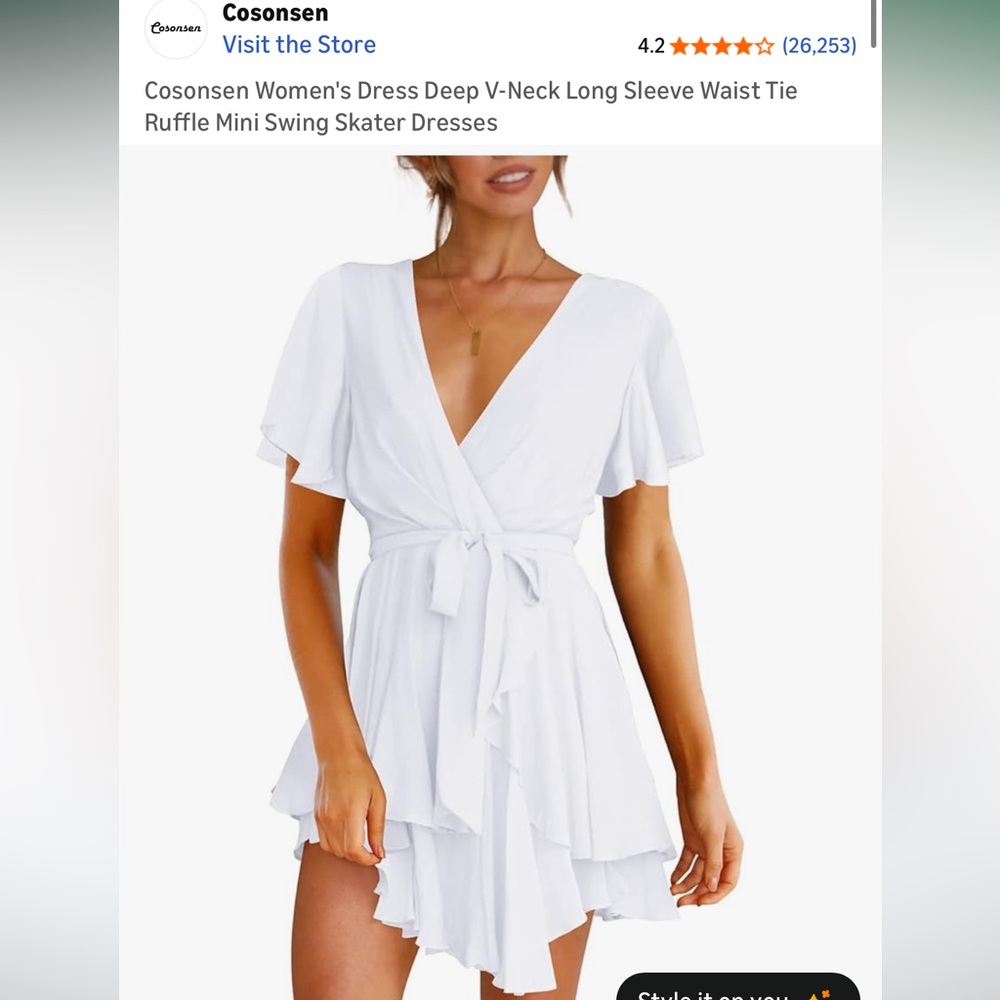 Elegant White Wrap Dress